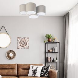 TK Lighting Mona plafon 4x15W beżowy 6592