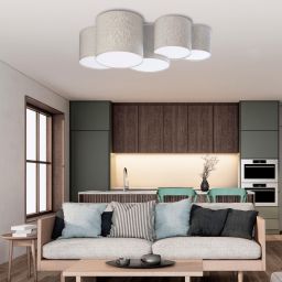 TK Lighting Mona plafon 5x15W beżowy 6593