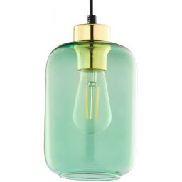 TK Lighting Marco lampa wisząca 1x15W czarna/zielona 6696