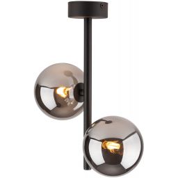 TK Lighting Estera lampa podsufitowa 2x6W czarny/przydymiony 6706