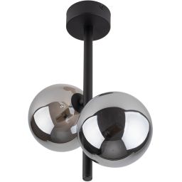 TK Lighting Estera lampa podsufitowa 2x6W czarny/przydymiony 6706