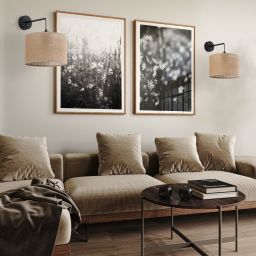 TK Lighting Juta kinkiet 1x15W juta/czarny 6858