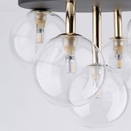 TK Lighting Nilos lampa podsufitowa 5x6 W czarna-złota 758