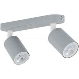 TK Lighting Livia lampa podsufitowa 2x10 W szara 10241
