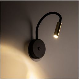 TK Lighting Lagos kinkiet 1x6 W czarny-złoty 10201