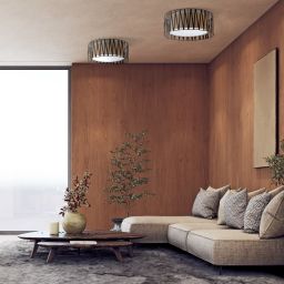 TK Lighting Harmony plafon 2x15 W juta-czarna 5940