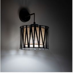 TK Lighting Harmony kinkiet 1x15 W czarny-brązowy 5950