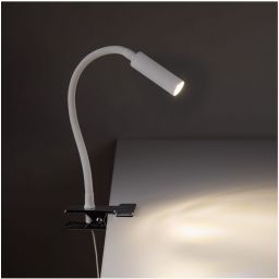 TK Lighting Lagos lampa biurkowa 1x6 W biała-chrom 16024