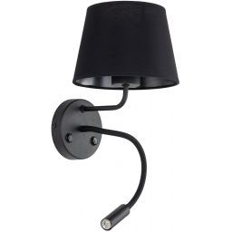 TK Lighting Maja kinkiet 1x15 W / 1x8 W czarny 10081