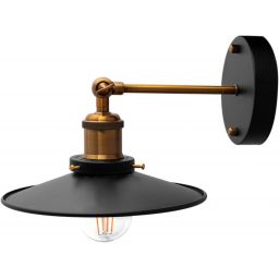 TooLight Porto kinkiet 1x60 W czarny-mosiądz OSW-00262