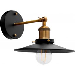 TooLight Porto kinkiet 1x60 W czarny-mosiądz OSW-00262