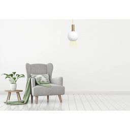 TooLight lampa wisząca 1x60 W biała-złota OSW-04663