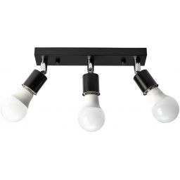 TooLight Line lampa podsufitowa 3x60 W czarna-chrom OSW-05333