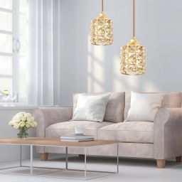 TooLight Kryształ lampa wisząca 1x60 W złota OSW-06874