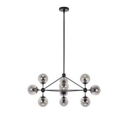 Unilight lampa podsufitowa 10x40W czarny/przydymiony ULFN330