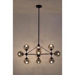 Unilight lampa podsufitowa 10x40W czarny/przydymiony ULFN330