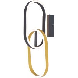 Zuma Line Ravon kinkiet 1x12 W czarny/złoty W241145502