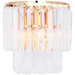 Zuma Line Amedeo kinkiet 2x40W złoty/kryształ 17106/2W-GLD