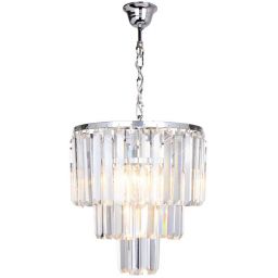 Zuma Line Amedeo lampa wisząca 4x40W chrom/kryształ 17106/3+1-CHR