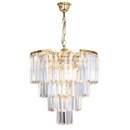 Zuma Line Amedeo lampa wisząca 5x40W złoty/kryształ 17106/4+1-GLD