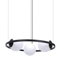 Zuma Line Orbit lampa wisząca 3x40 W czarna 5004