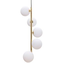 Zuma Line Ali lampa wisząca 5x40 W biała-czarna-złota 5648