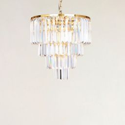 Zuma Line Amedeo lampa wisząca 5x40W złoty/kryształ 17106/4+1-GLD