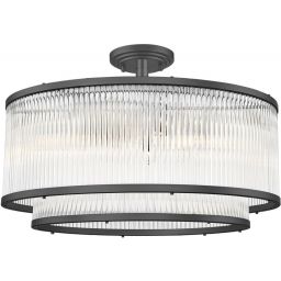 Zuma Line Sergio lampa podsufitowa 6x60 W czarny mat/szkło przezroczyste C0528-06H-P7AC