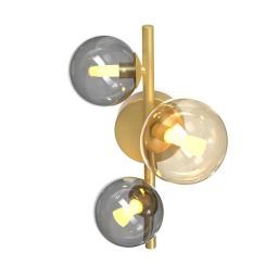 Zuma Line Villa kinkiet 3x3,5W złoty/szary/bursztynowy MB5918-3-EGN