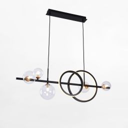 Zuma Line Taremi lampa wisząca 5x15 W 1x3,5 W czarna-złota MD2448-7B-3BGD