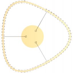 Zuma Line Athesa lampa wisząca 1x25 W przezroczysta MD3169-1-3GT