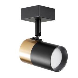 Zuma Line Fori lampa podsufitowa 1x50 W czarna-złota OB-2204BD-1-BK