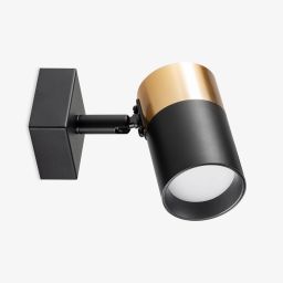 Zuma Line Fori lampa podsufitowa 1x50 W czarna-złota OB-2204BD-1-BK