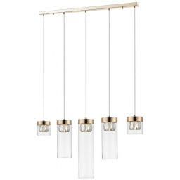 Zuma Line Gem lampa wisząca 5x28 W przezroczysta-złota P0389-05E-F7AC