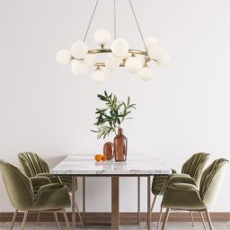 Zuma Line Bobo lampa wisząca 20x28 W złoty/biały P0462-20C-F7AA