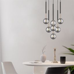 Zuma Line Arcturus lampa wisząca 7x4 W czarna-złota P0574-07F-SDFZ