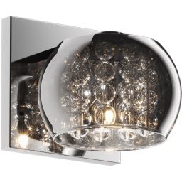 Zuma Line Crystal kinkiet 1x42W chrom/szkło dymione/kryształ W0076-01A-B5FZ