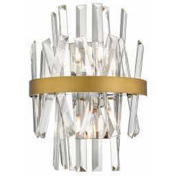 Zuma Line Constantinople kinkiet 1x28 W złoty-kryształowy W0567-02D-B57G