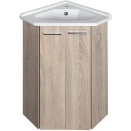 Aqualine Zoja szafka 39x39x74 cm podumywalkowa wisząca dąb platin 50344