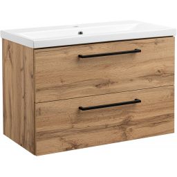 Astor Aster umywalka z szafką 81 cm dąb wotan AM-ATU-810-2N