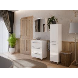 Astor Bryza szafka 35x35x153 cm boczna stojąca biała AM-BZS-350-07