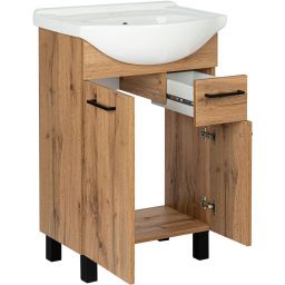 Astor Lupo Wotan umywalka z szafką 56 cm dąb AM-LUD-552-0N