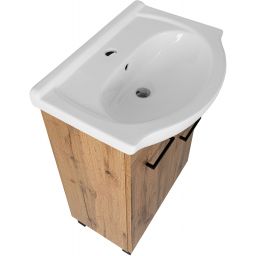 Astor Lupo Wotan umywalka z szafką 56 cm dąb AM-LUD-552-0N