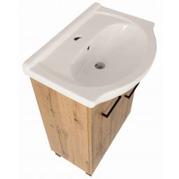 Astor Diuna Wotan umywalka z szafką 56 cm dąb AM-LUD-552-2N