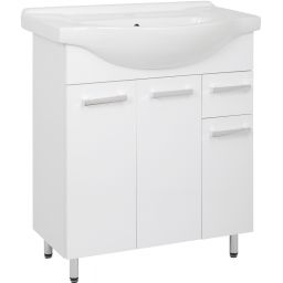 Astor Lupo umywalka z szafką 76 cm białą AM-LUD-751-27