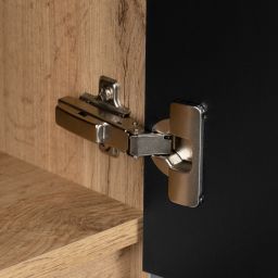 Astor Alma szafka 35x35x171 cm boczna stojąca czarna-dąb AM-SKS-120-BN