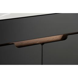 Astor Alma umywalka z szafką 61 cm czarną AM-SKU-652-BN