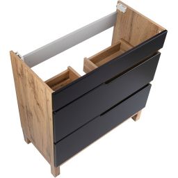 Astor Alma umywalka z szafką 81 cm czarną AM-SKU-842-BN