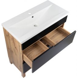 Astor Alma umywalka z szafką 81 cm czarną AM-SKU-842-BN