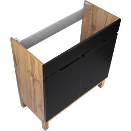 Astor Alma umywalka z szafką 81 cm czarną AM-SKU-852-BN